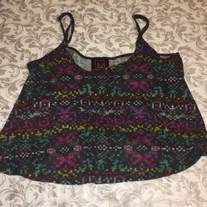 Black & colorful cropped tank!